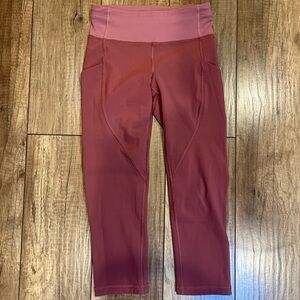Lululemon Quick Feet Crop 19" Leggings in Auburn / Quicksand